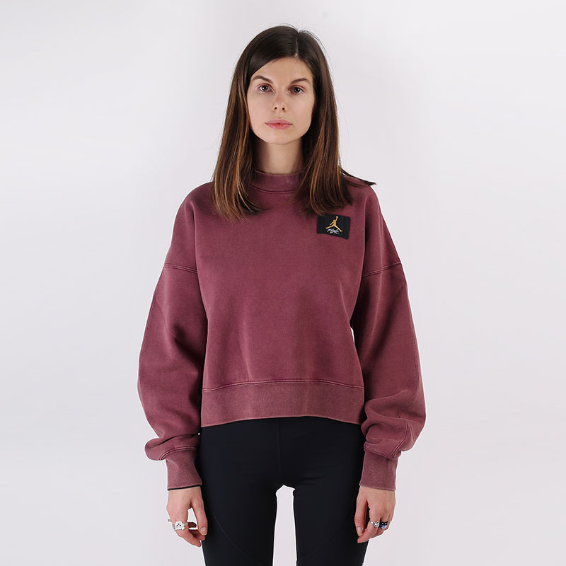 Женская толстовка Jordan Flight Fleece Crew (CV7783-610)  - цена, описание, фото 2